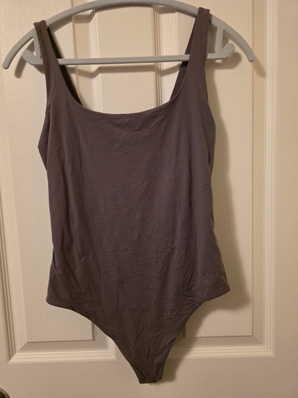 All Worthy by Hunter McGrady Scoop Neck Bodysuit in Taupe NWT